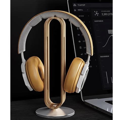 WOMBLE Headphone Stand Natural Wood Display Gifts Mount for Most ...