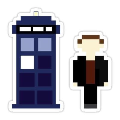 Pixel 9th Doctor and TARDIS - Sticker Graphic Bumper India | Ubuy