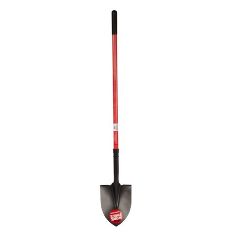 Workforce Tools Round Point Shovel - Sturdy 48” Fiberglass Handle ...