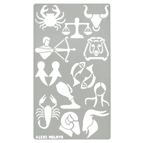 Aleks Melnyk #29с Metal Journal Stencil/Zodiac Signs, Astrology ...