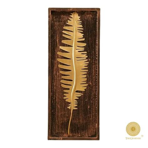 Bay Leaf Wooden Frame Wall Art (8 x 20 Inches) | The Gharnish - A Unit ...