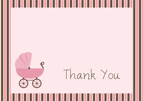 Thank You Card Template Baby Shower