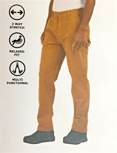 Colorado Clothing Men's Stretchable Canvas Work Pants, Brown 38 x 32 ...