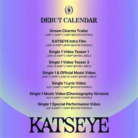 KATSEYE - 1st Single (Debut Calendar / Schedule) : r/kpop