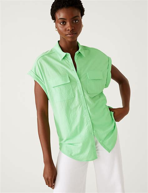 Buy Jersey Collared Shirt at Marks & Spencer