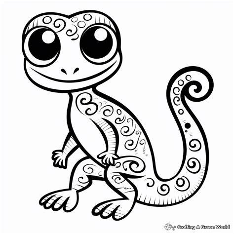 Gecko Lizard Coloring Pages