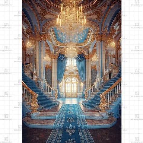 Grand Azure Staircase Backdrop Printed Maternity Backdrop – Backdropwala