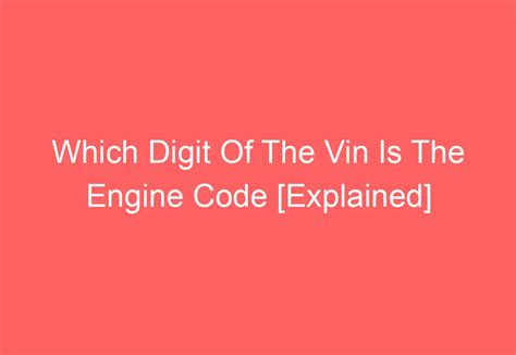Image result for Where to Find the Engine Code