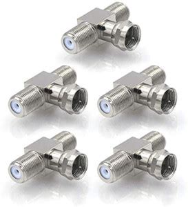 ERHIndia TV-out Cable (Pack of 5) RG6 Jointer T Shape F-Type RG6 Male ...