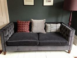 Image result for Light Gray Velvet Sofa