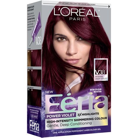 L'Oréal Paris Feria Multi-Faceted Permanent Hair Color - V38 Intense ...