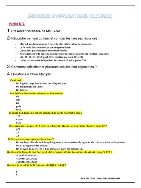 Exercice Excel Pour Debutant 的图像结果