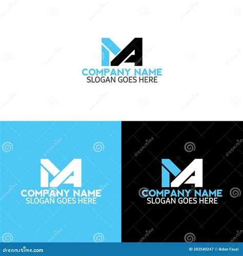 Abstract Logo Design of Letters a and M Stock Illustration ...