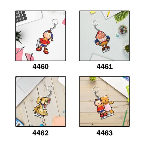 Noddy Cartoon Character Keychain With Name - love craft gift