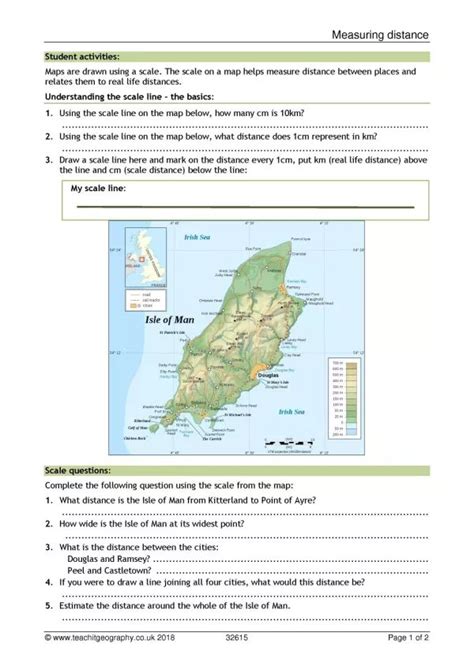 Image result for Measuring Distance On a Map Worksheet