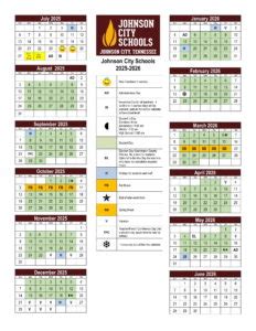 Johnson City Schools tn Calendar 25-26 Revised [pdf] - EduCounty