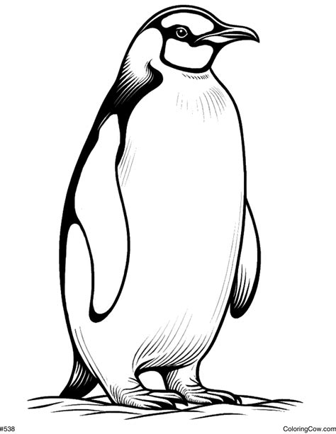 Penguin Swimming Coloring Page