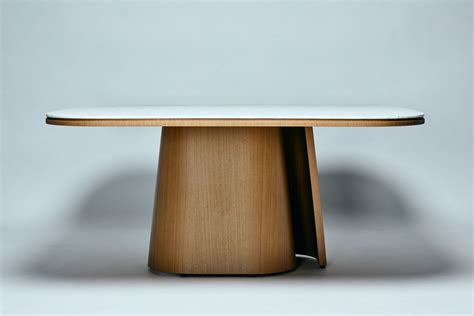 Carrara marble and american walnut dining table OOMA By REDA AMALOU DESIGN design Reda Amalou