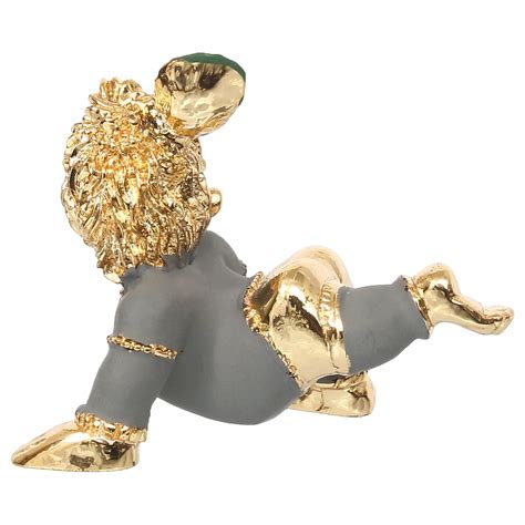 Gold Plated Laddu Gopal/Lord Krishna Decorative Showpiece for Home ...