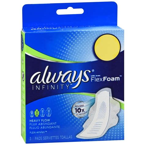 ALWAYS INFINITY with Flex Foam Heavy Flow 3 Pads Flexi-Wings – Medcare ...