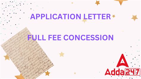 Application for Fee Concession, Full Fee Concession Application in ...