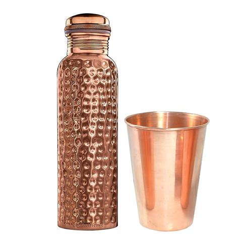 SmartQuick | Pure Copper Water Bottle 900ml, Copper water glass