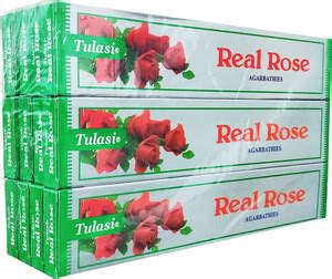 tulasi Real Rose Agarbathi (Set of 12 Packets , 15 Sticks per Packet ...