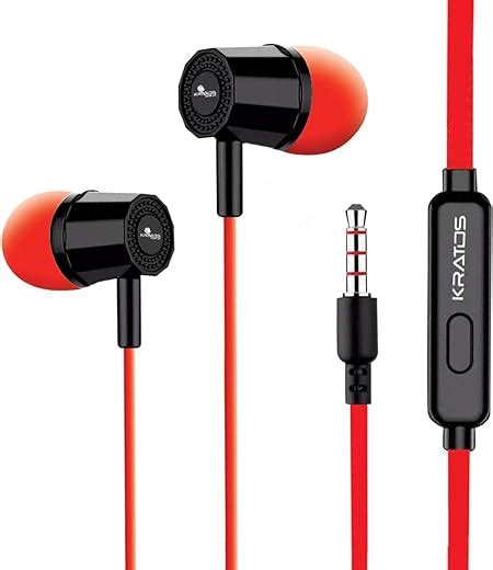 Kratos Thump Wired Earphones, Powerful Bass, HD Sound Quality Earphones ...