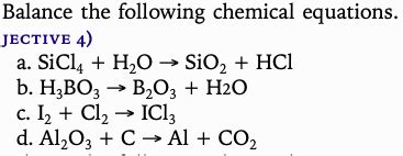 How to Balance Si3h3 O2 SiO2 H2O by Algebically 的图像结果