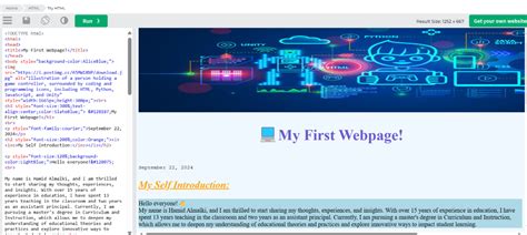 My First HTML Program 的图像结果