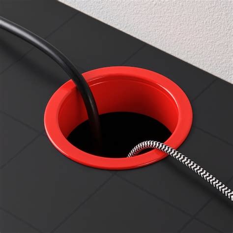 MICKE desk, anthracite/red, 105x50 cm (413/8x195/8") - IKEA