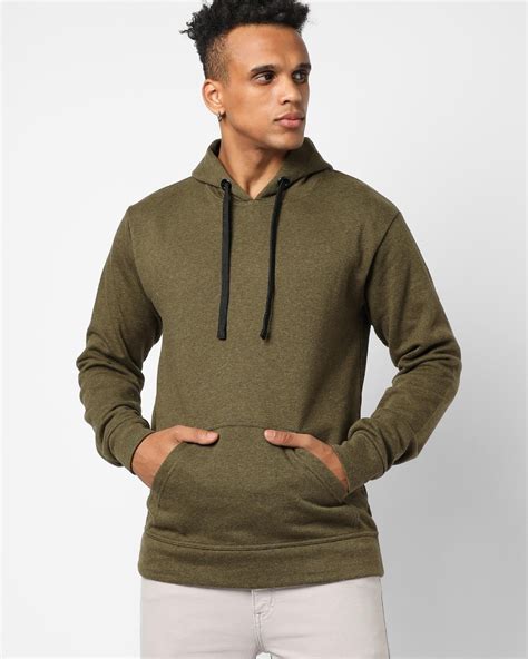 Buy Men's Green Hooded Sweatshirt for Men Green Online at Bewakoof
