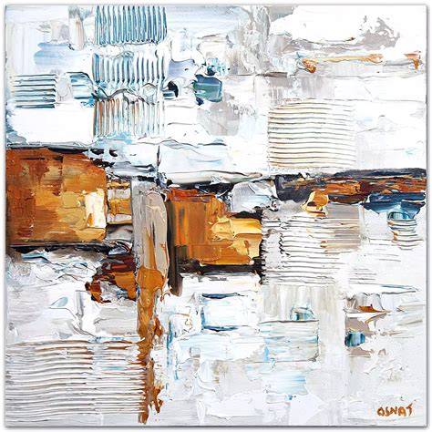 Minimalist Modern Abstract Art Textured Canvas Painting Gold