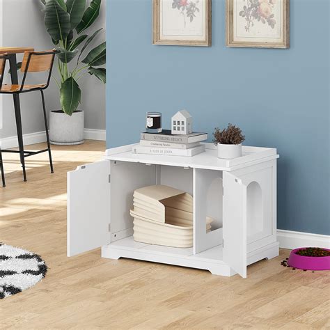 Buy HOME BI Cat Litter Box Enclosure, Cat Litter Box Furniture Hidden ...