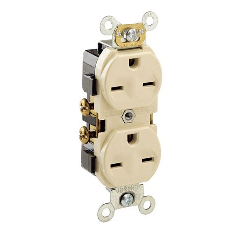 Leviton 5028-I 15 Amp, 250 Volt, Narrow Body Duplex Receptacle ...