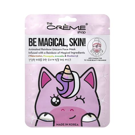 Buy The Crème® Shop Be Magical, Skin! Animated Rainbow Unicorn Face ...