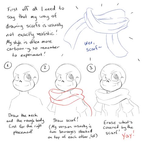 How to draw a scarf online