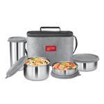 Buy Milton Delicious Combo Stainless Steel Insulated Tiffin, Grey ...