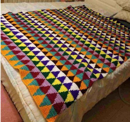 Image result for Crochet Triangle Blanket Pattern