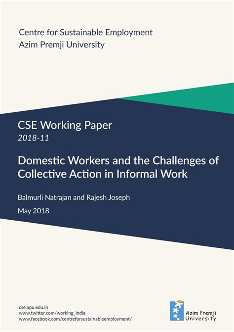 Domestic Workers and the Challenges of Collective Action in Informal ...