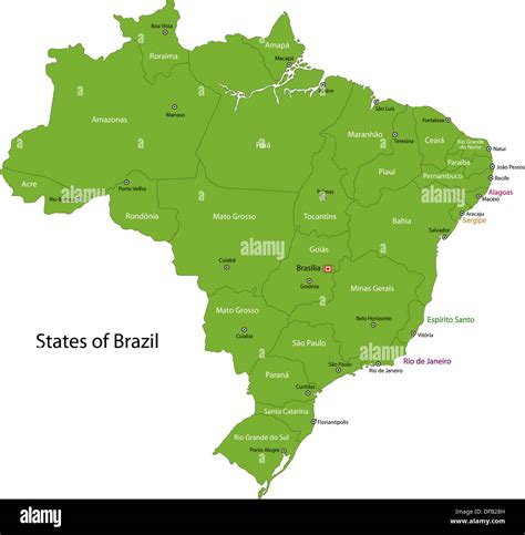 Brasilia map hi-res stock photography and images - Alamy