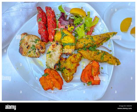 Tandoori mixed grill Indian food Stock Photo - Alamy