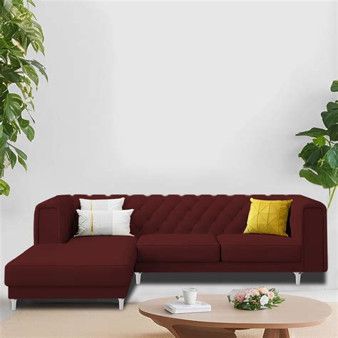 CASALIVING - Oliver LHS 4 Seater L Shape Sofa Set for Living Room (Mar