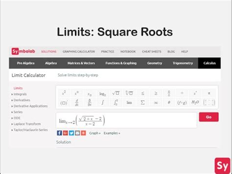 Image result for Find the Limit of Square Root Function