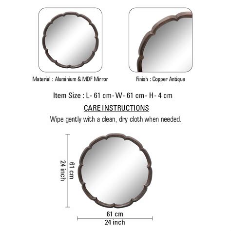 Elegant Metal Wall Hanging Mirror | Gold Finish – Metalsmith