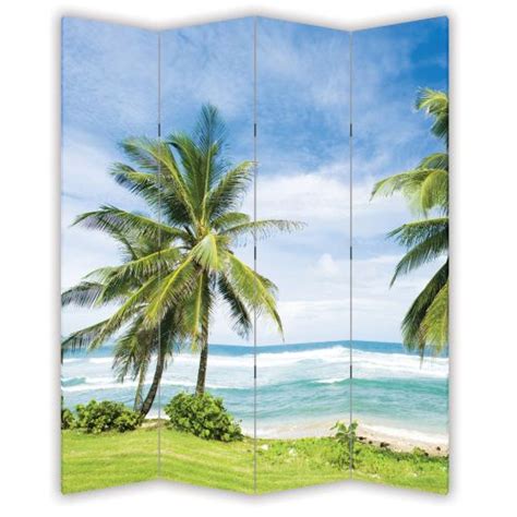 P0661 Decorative Screen Room devider Beautiful beach with palms (3,4,5 ...