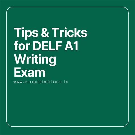 Ace your DELF A1 Writing Tasks