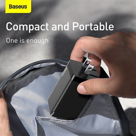 Baseus Gan2 Pro Dual Type-C + USB Quick Charger 65W [US Plug] + Type-C ...