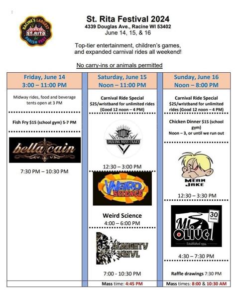 Almighty Vinyl at St Rita Festival in Racine, St Rita Catholic Church ...