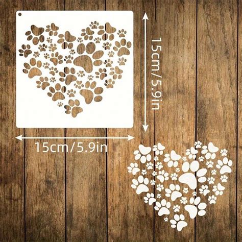 10 Pieces Dog Painting Template DIY Craft Template Plastic Drawing ...